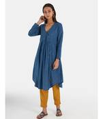 Suta Women's Multi Striped Pure Cotton Kurta Set without Duppata