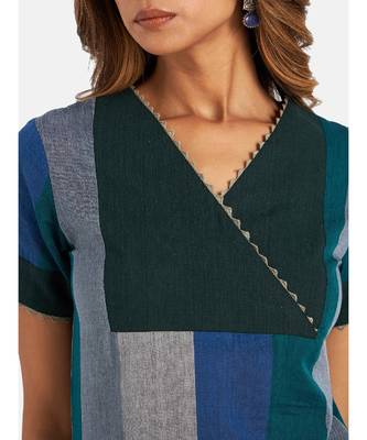 Suta Women's Multi Striped Pure Cotton Kurta Set without Duppata 2