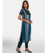 Suta Women's Multi Striped Pure Cotton Kurta Set without Duppata