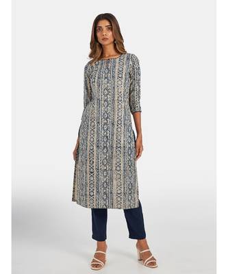 Suta Women's Multi Striped Pure Cotton Kurta Set without Duppata 3