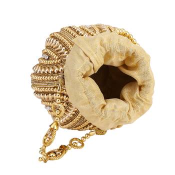myDsGifts Women's Embellished Lotus Potli Bag 3