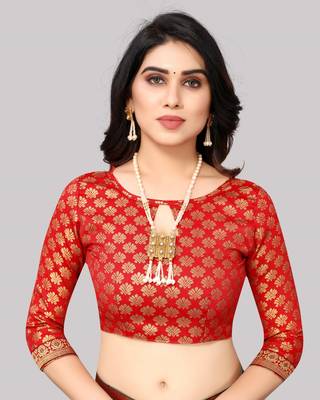 White Vichitra Silk Blend Saree With Fancy Lace And Jacquard Blouse Piece. 5