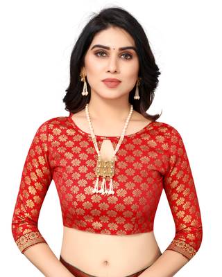 Pista Green Vichitra Silk Blend Saree With Blouse Piece With Jacquard Blouse Piece. 5
