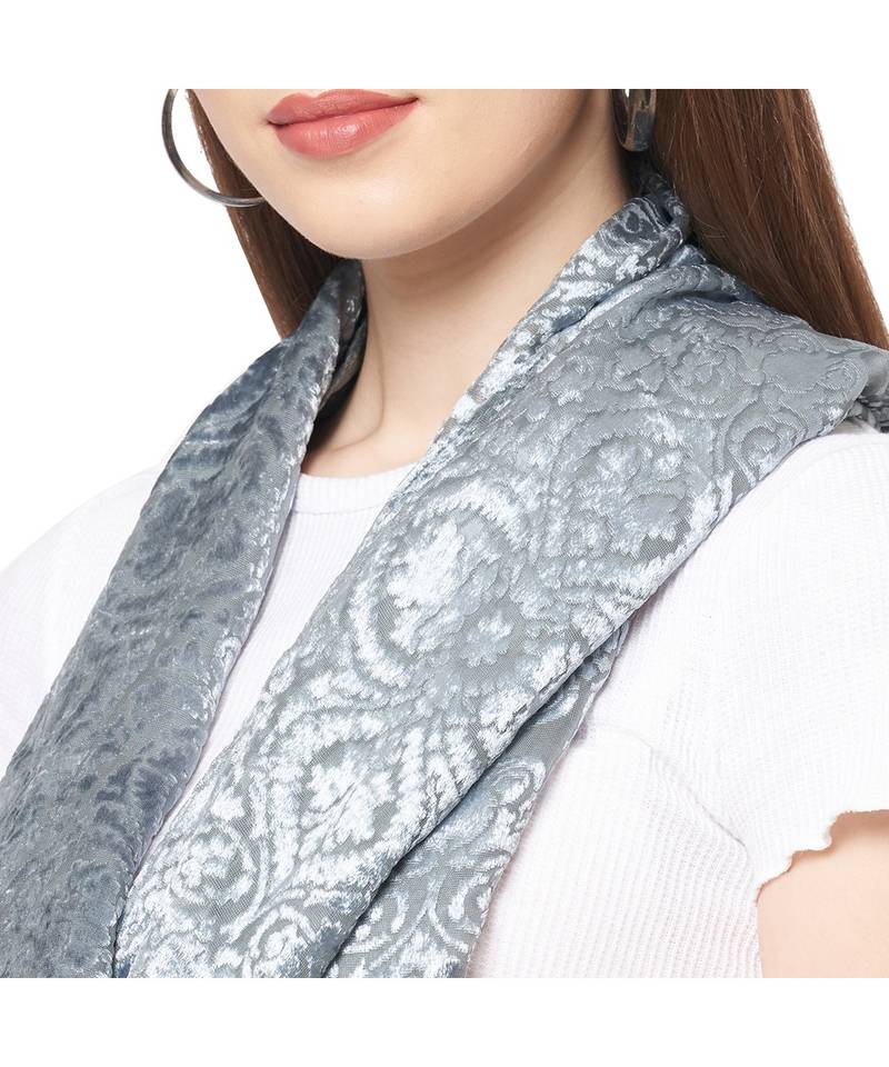 Solid Burnout Velvet Scarf