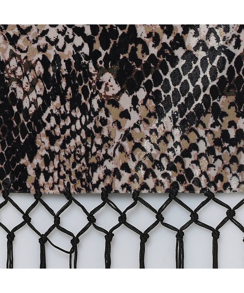 Snake Print Velvet Scarf