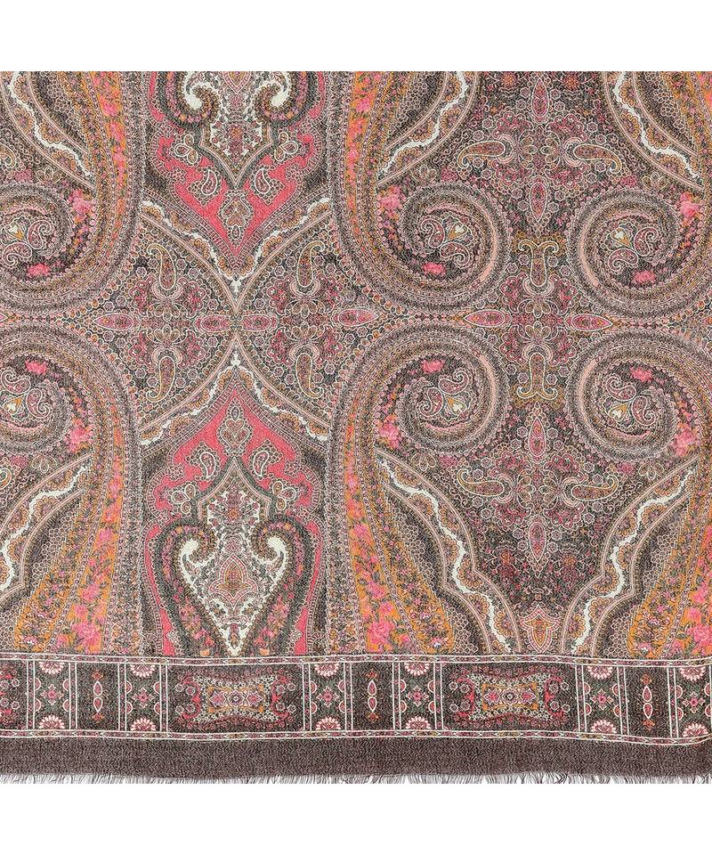 Pink Paisley Metallic Scarf