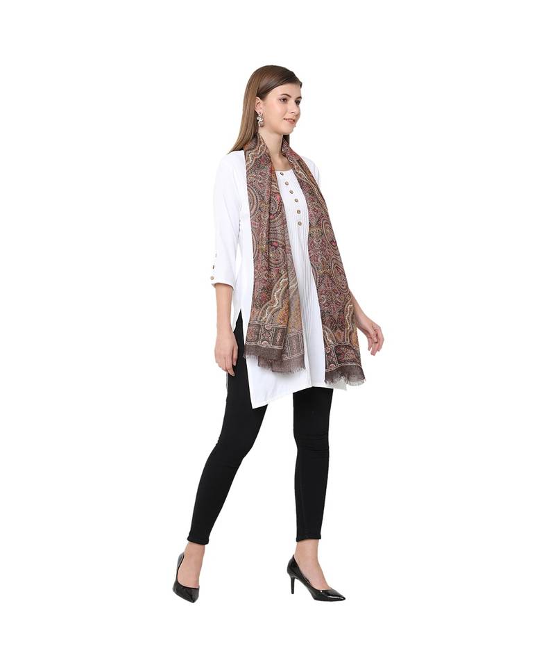 Pink Paisley Metallic Scarf