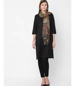 Mix Print Red Metallic Scarf