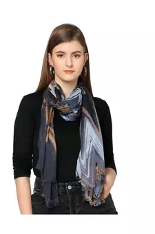 Floral Printed Rayon Scarf