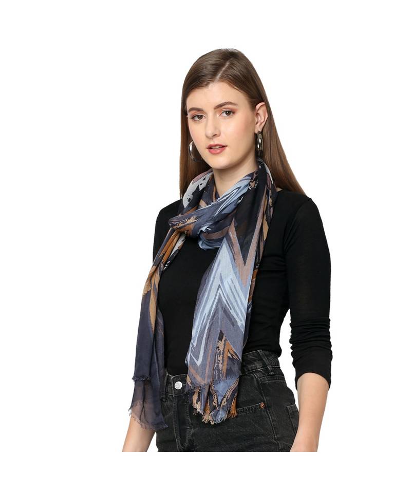 Floral Printed Rayon Scarf