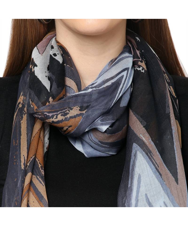 Floral Printed Rayon Scarf