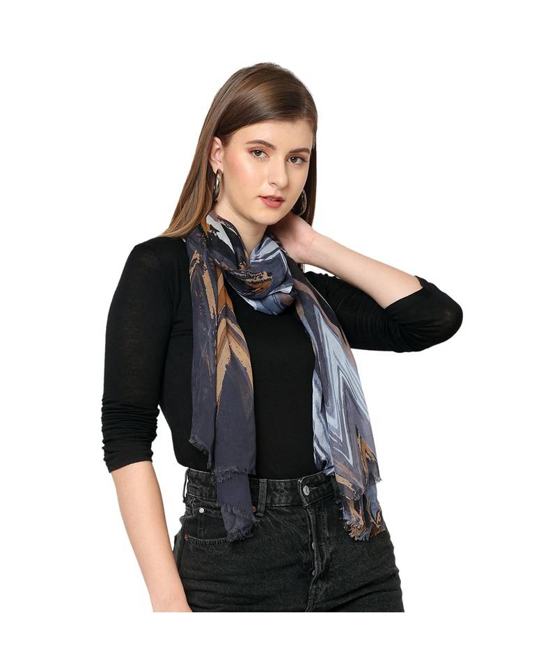 Floral Printed Rayon Scarf