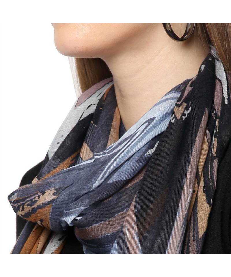 Floral Printed Rayon Scarf