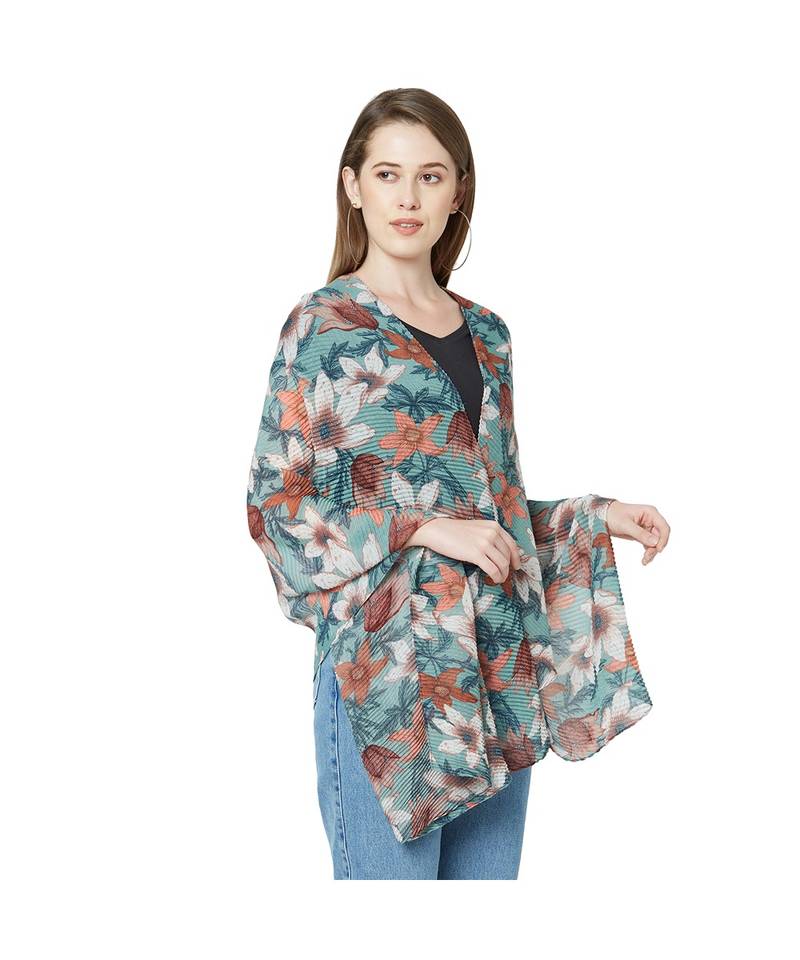 Pleated Scarfs for Women Neck Scarf Head Scarf Gifts for Women 100% Polyster