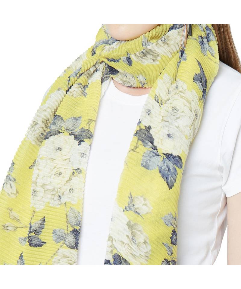 Pleated Scarfs for Women Neck Scarf Head Scarf Gifts for Women 100% Polyster