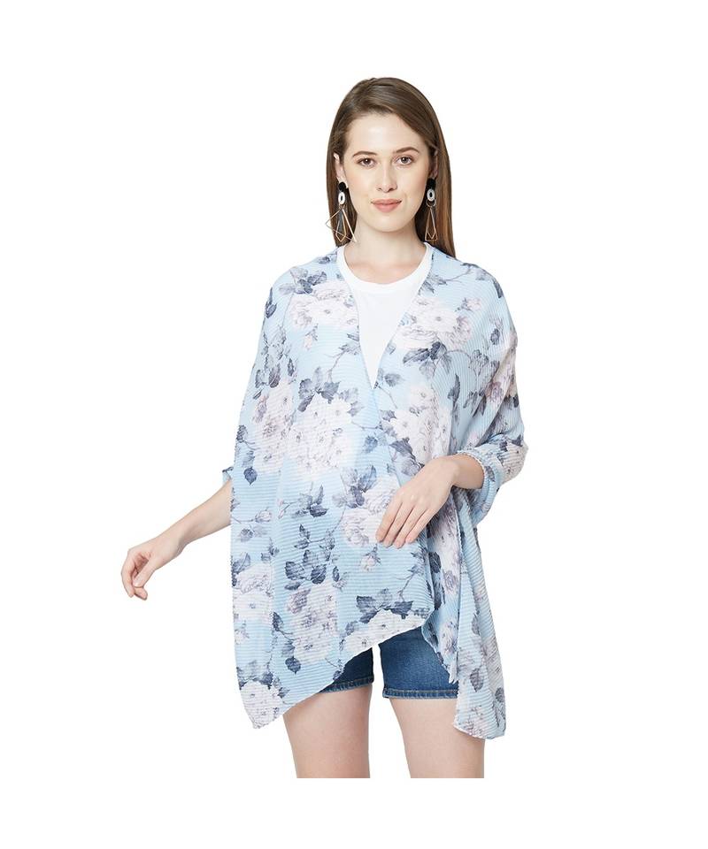 Pleated Scarfs for Women Neck Scarf Head Scarf Gifts for Women 100% Polyster