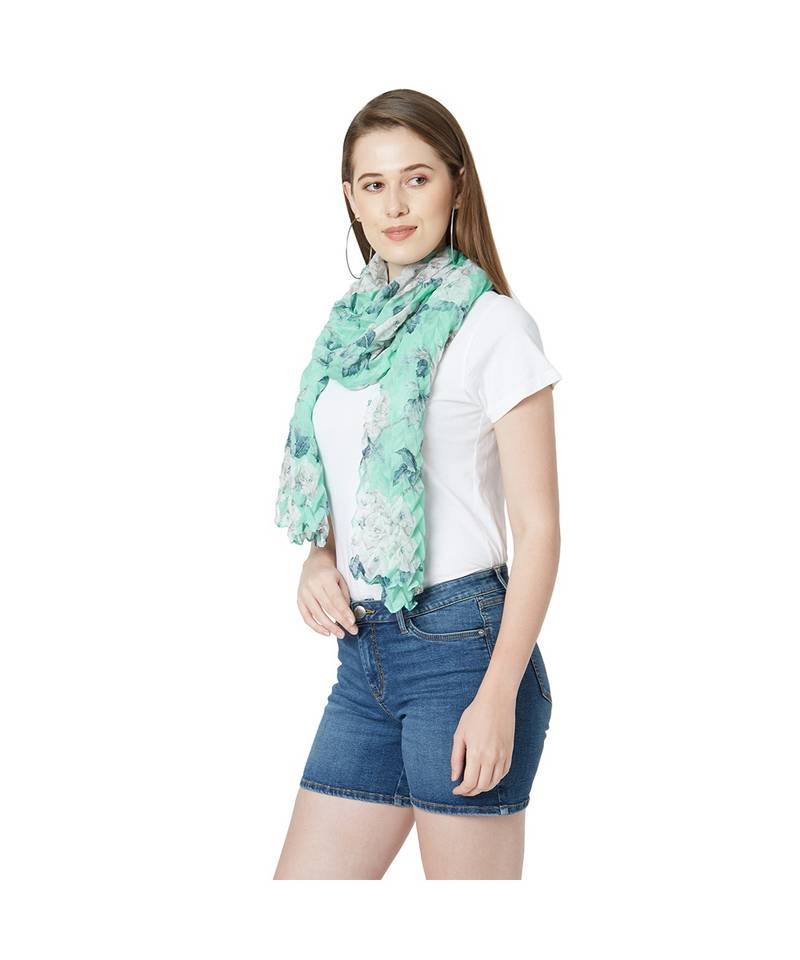 Diamond Pleated Scarfs for Women Neck Scarf Head Scarf Gifts for Women 100% Polyster