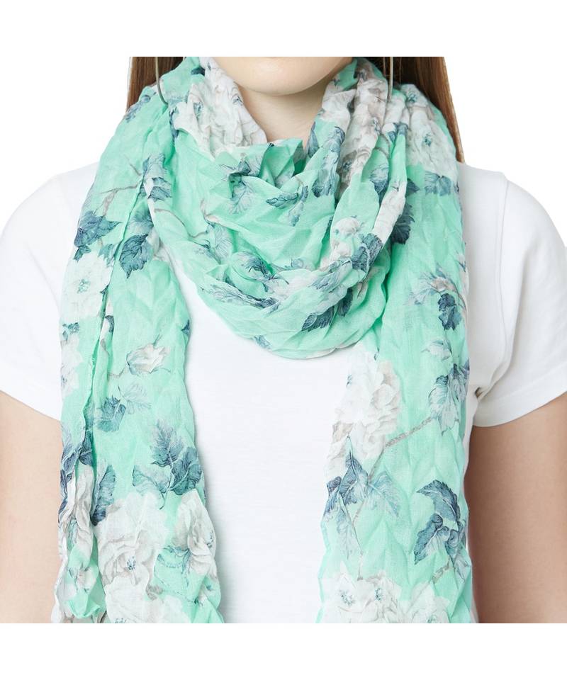 Diamond Pleated Scarfs for Women Neck Scarf Head Scarf Gifts for Women 100% Polyster