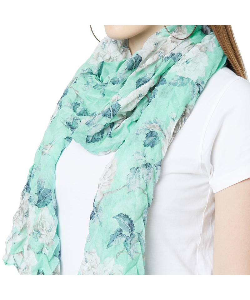 Diamond Pleated Scarfs for Women Neck Scarf Head Scarf Gifts for Women 100% Polyster