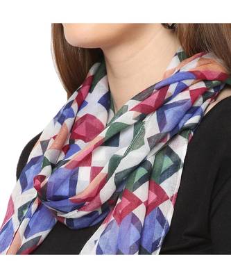 Multicolor Geometrical Printed Scarf 5