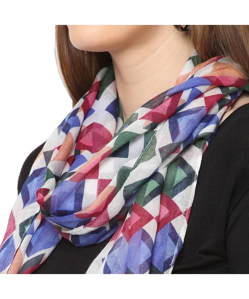 Multicolor Geometrical Printed Scarf