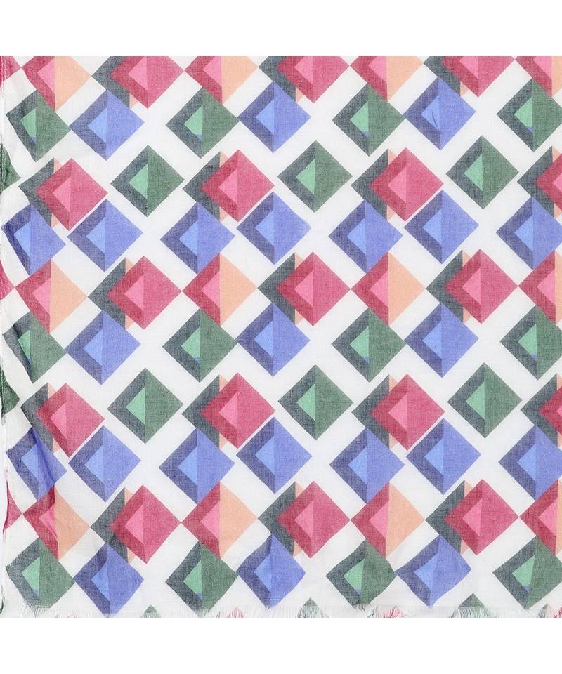 Multicolor Geometrical Printed Scarf