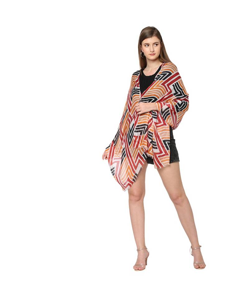 Multicolor Geometrical Printed Scarf