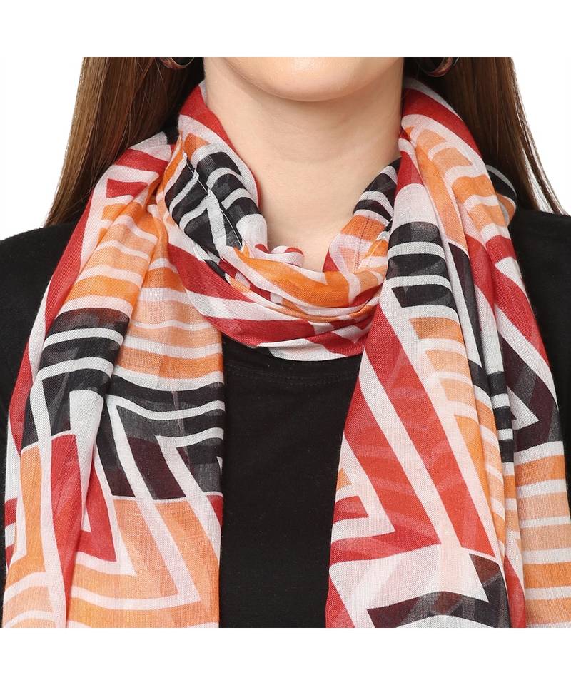 Multicolor Geometrical Printed Scarf