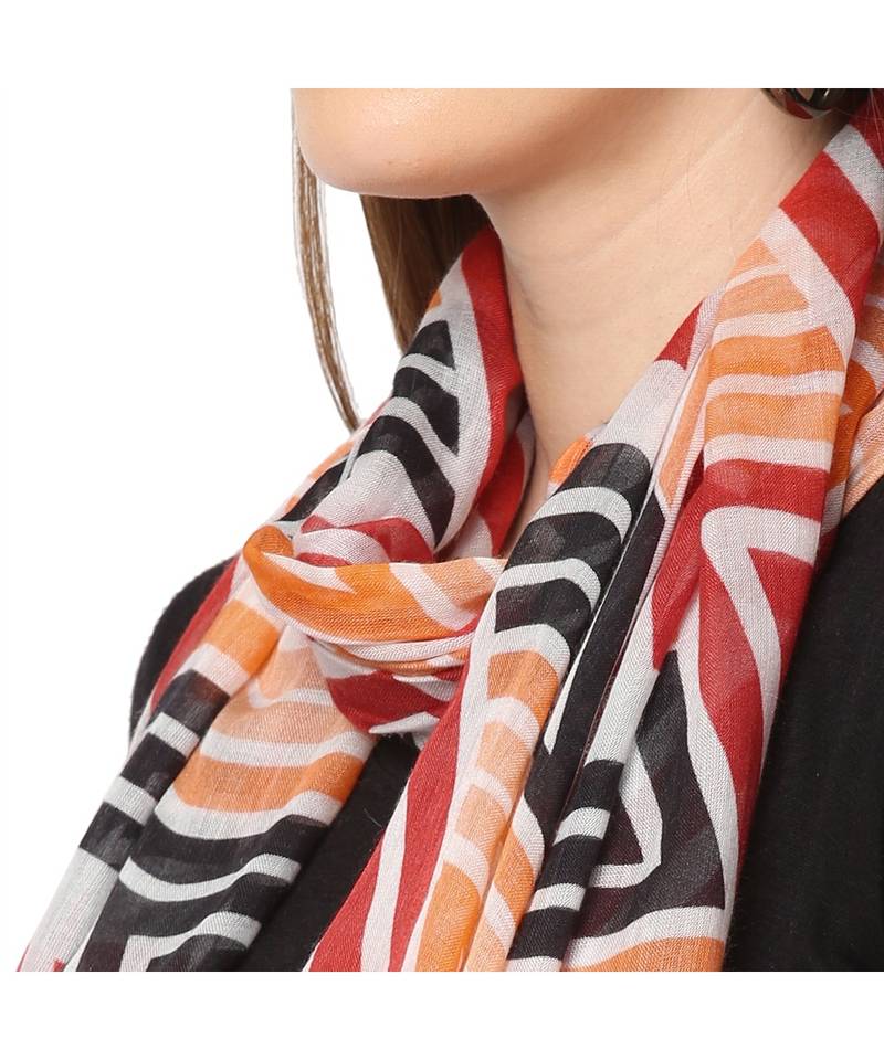 Multicolor Geometrical Printed Scarf