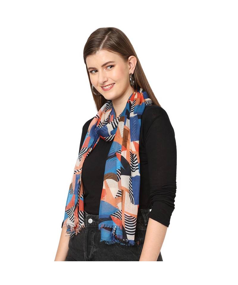 Multicolor Geometrical Printed Scarf
