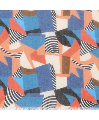 Multicolor Geometrical Printed Scarf 3