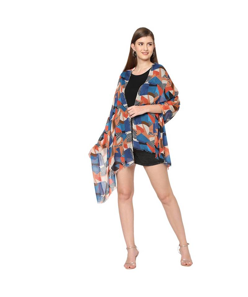 Multicolor Geometrical Printed Scarf