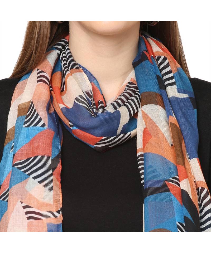 Multicolor Geometrical Printed Scarf