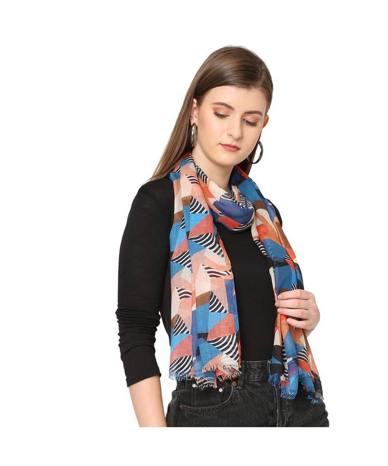 Multicolor Geometrical Printed Scarf