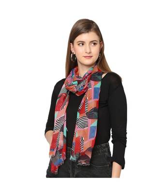 Multicolor Geometrical Printed Scarf 1
