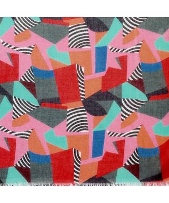 Multicolor Geometrical Printed Scarf 5