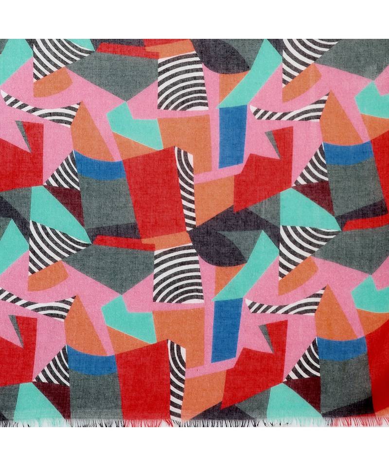 Multicolor Geometrical Printed Scarf