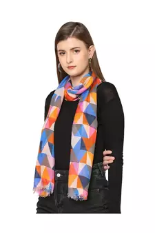 Multicolor Geometrical Printed Scarf