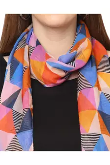Multicolor Geometrical Printed Scarf