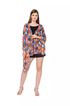 Multicolor Geometrical Printed Scarf