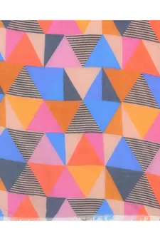 Multicolor Geometrical Printed Scarf