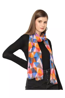 Multicolor Geometrical Printed Scarf