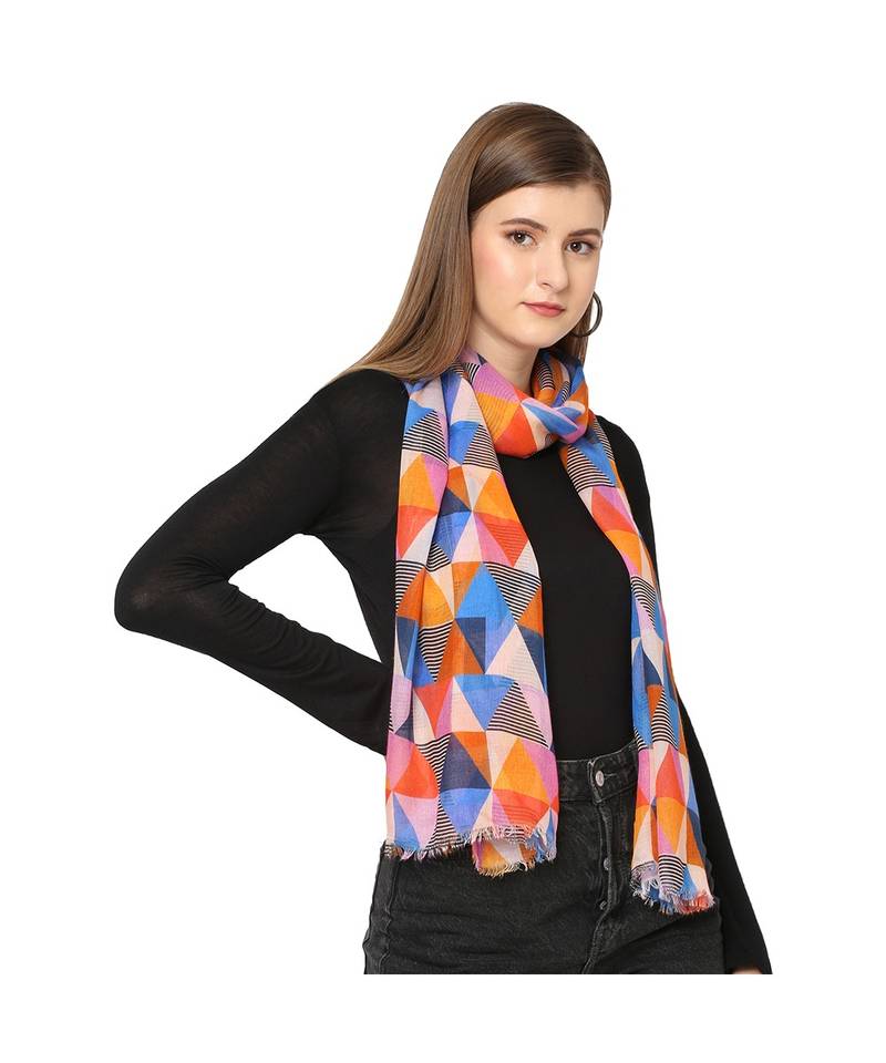 Multicolor Geometrical Printed Scarf