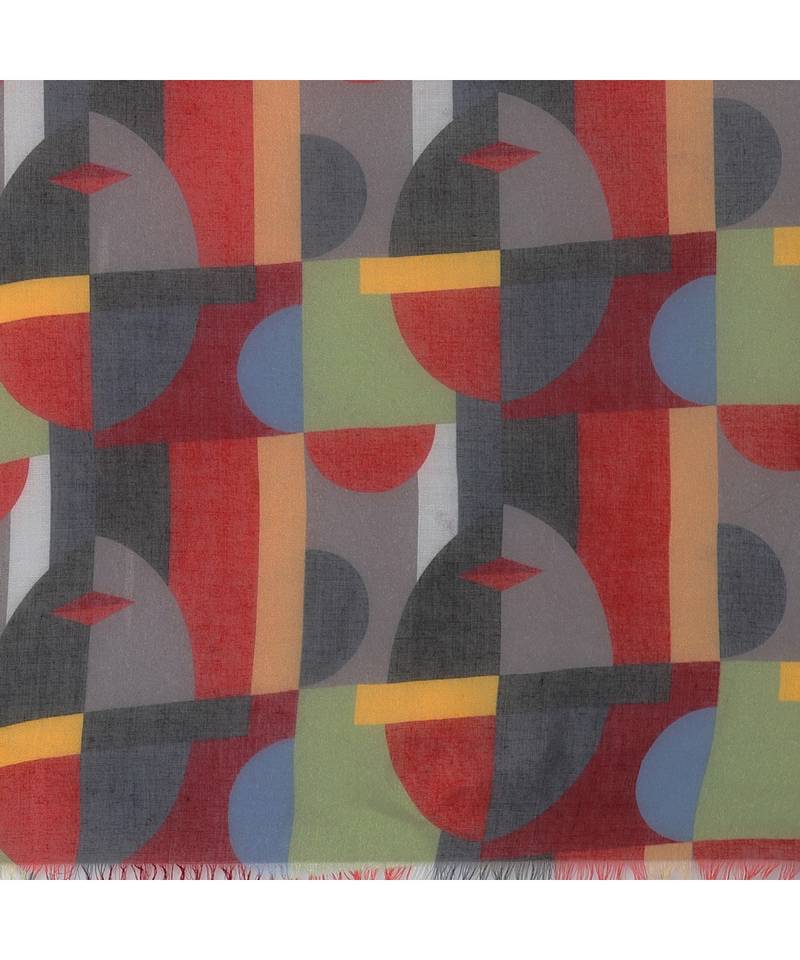 Multicolor Geometrical Printed Scarf