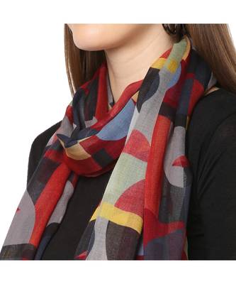 Multicolor Geometrical Printed Scarf 6