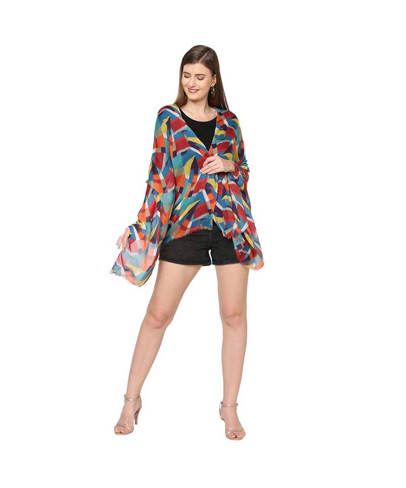 Multicolor Geometrical Printed Scarf