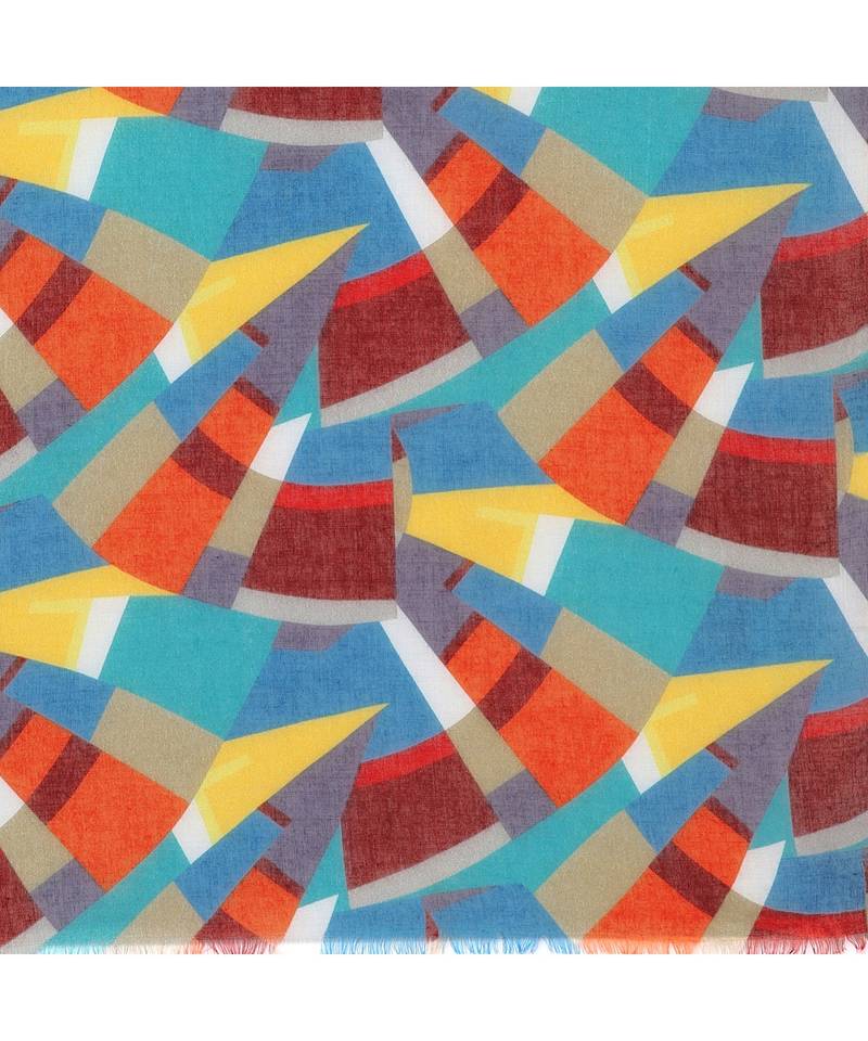 Multicolor Geometrical Printed Scarf