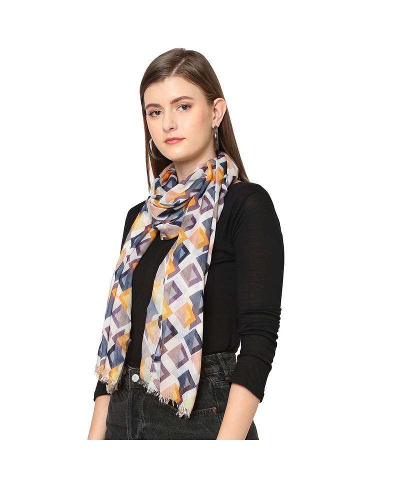 Multicolor Geometrical Printed Scarf