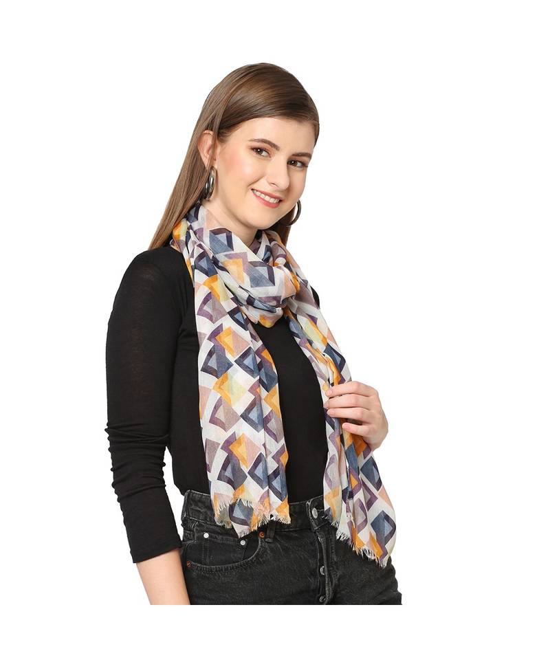 Multicolor Geometrical Printed Scarf