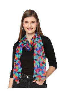 Multicolor Geometrical Printed Scarf